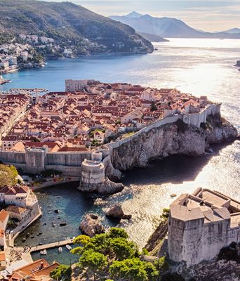 Luftaufnahme von Dubrovnik in Kroatien