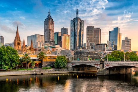 Skyline von Melbourne in Australien