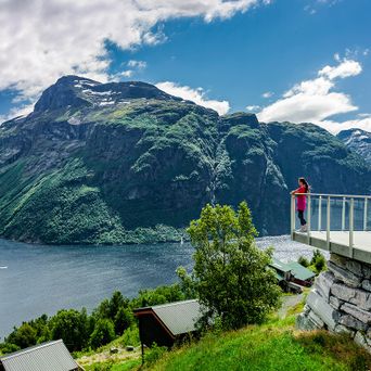 Blick auf den Geirangerfjord