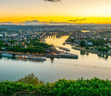 Koblenz an Mosel und Rhein