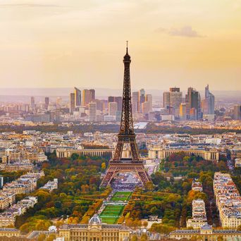 Blick auf den Eiffelturm in Paris