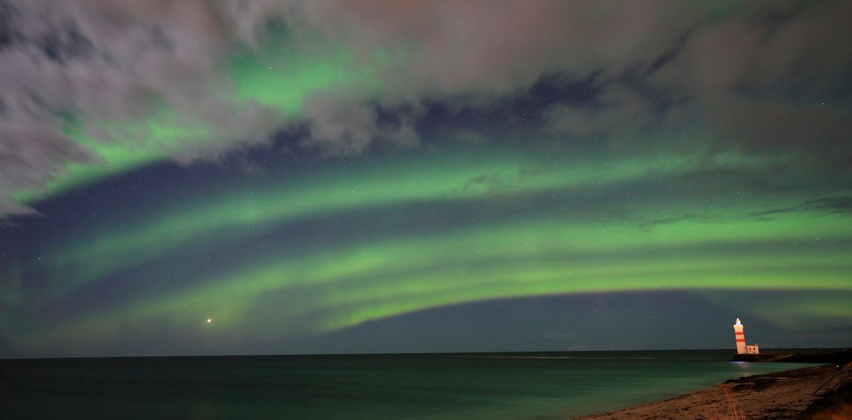 Polarlichter über Keflavik