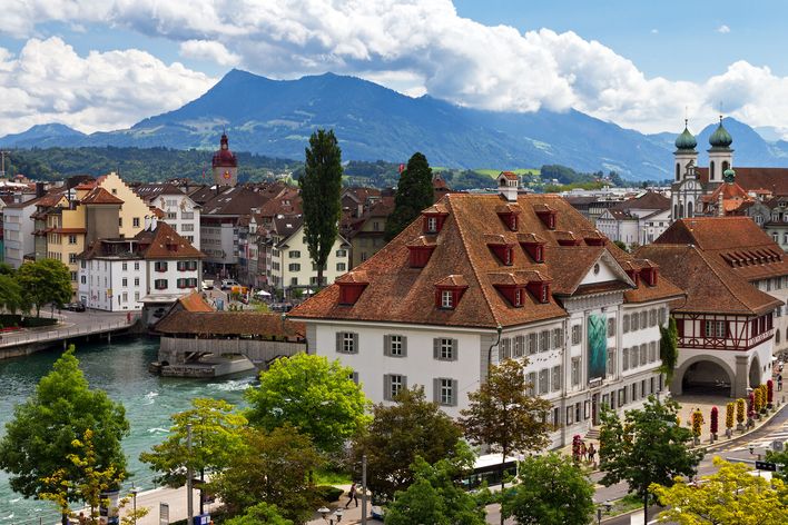 Blick auf Luzern in der Schweiz
