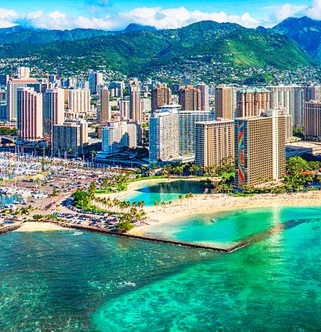 Blick auf Honolulu von Oben