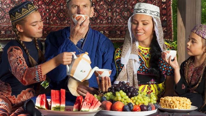 Familie in Usbekistan