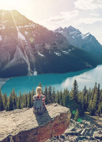 Frau im Banff Nationalpark