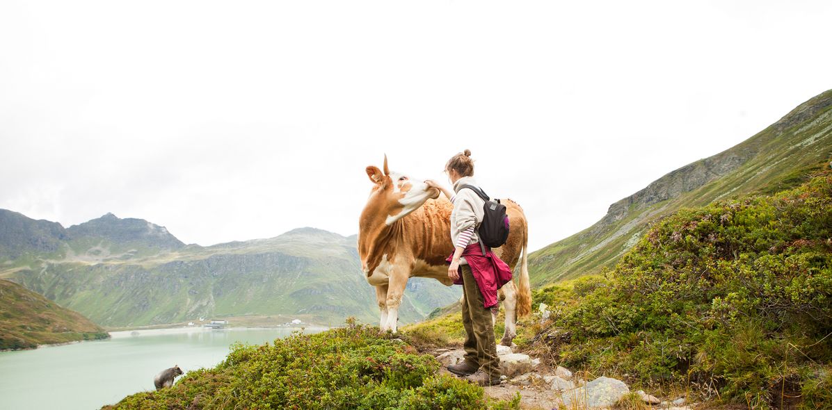 Frau beim Wandern in Österreich