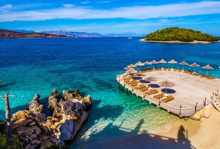 Ksamil-Strand in Albanien