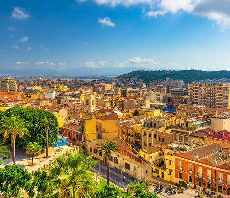 Blick auf die Stadt Cagliari