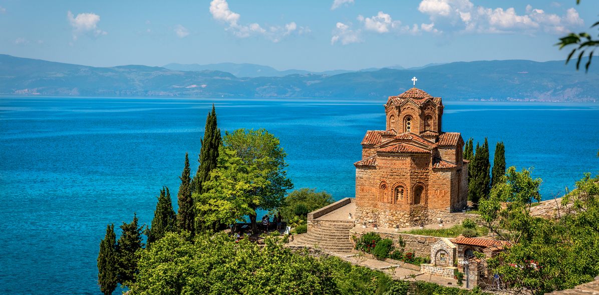 Kirche am Ohrid See in Nordmazedonien