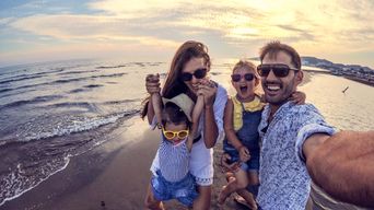 Familie am Strand