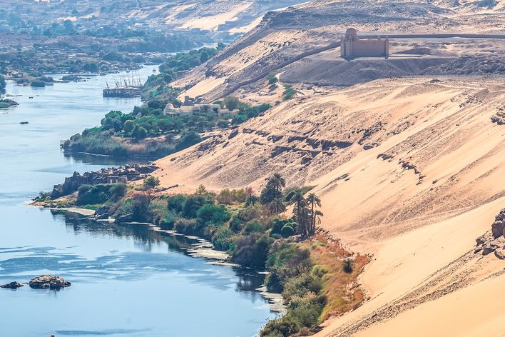 Blick auf den Nil in Ägypten 