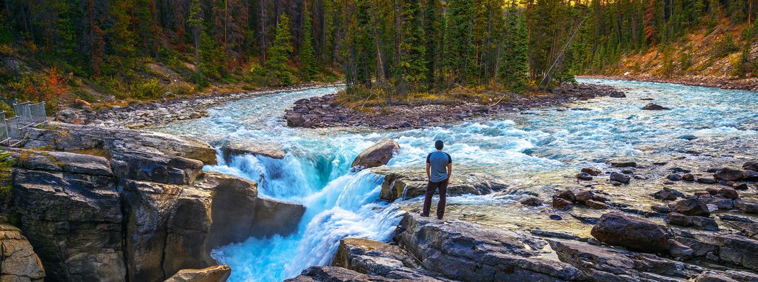 Mann im Jasper Nationalpark