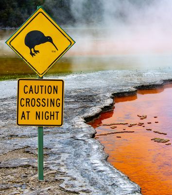Heiße Quellen bei Rotorua in Neuseeland