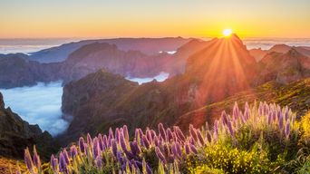 Sonnenuntergang am Pico de Arieiro auf Madeira