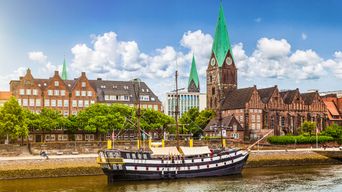Blick auf den Hafen von Bremerhaven