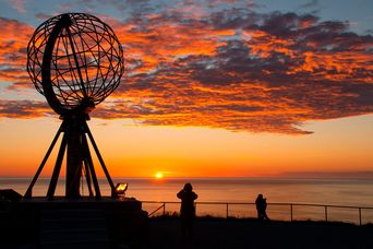 Nordkap bei Sonnenuntergang