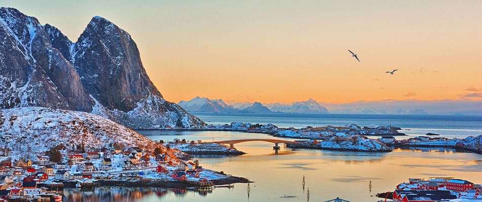 Lofoten im Winter in Norwegen