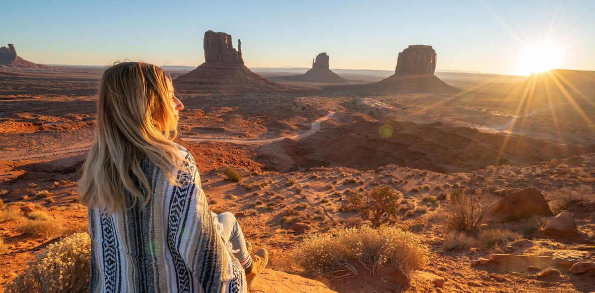 Frau in Monument Valley