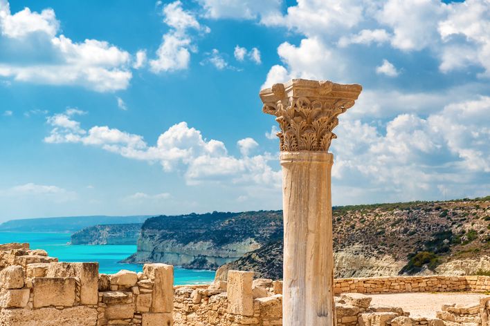 Antike Ruinenstätte in Kourion auf Zypern