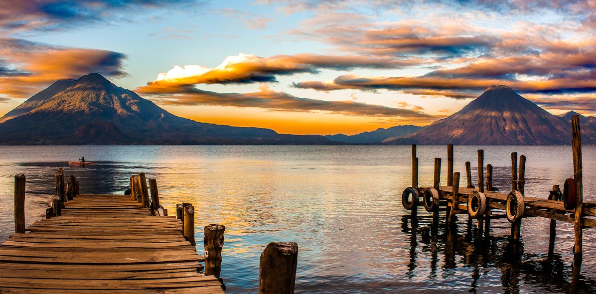 Atitlan See und Vulkane