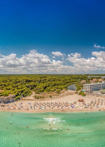 Luftaufnahme von Strand auf Mallorca
