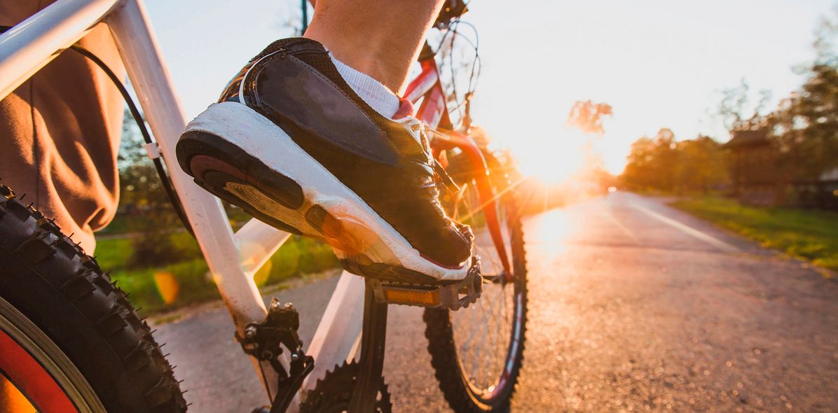 Fahrrad bei Sonnenschein
