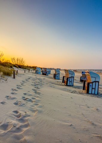 Strandkörbe auf Usedom an der Ostsee