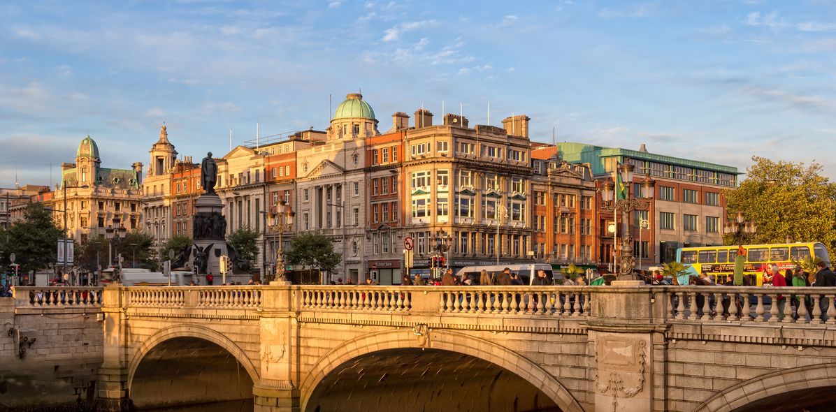 Ufer von Liffey in Dublin
