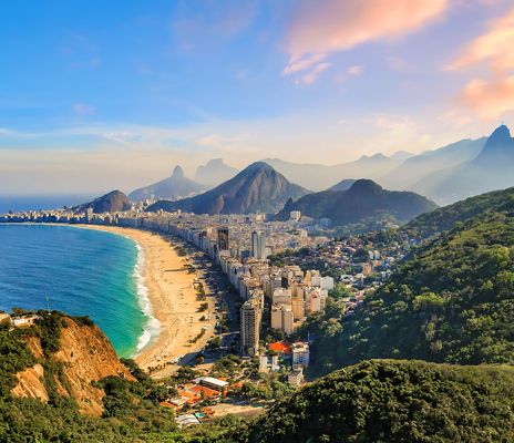 Blick auf den Strand in Rio de Janeiro