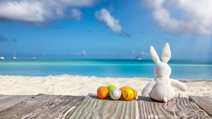 Osterhase am Strand