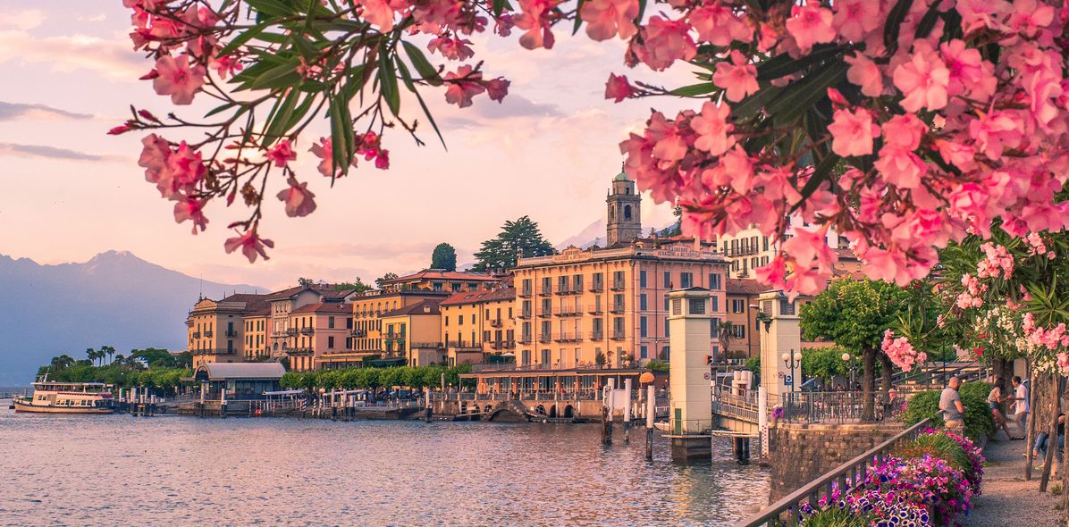 Blick auf den Comer-See in Italien