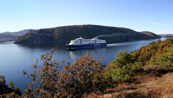 Color Line Schiff im Oslofjord