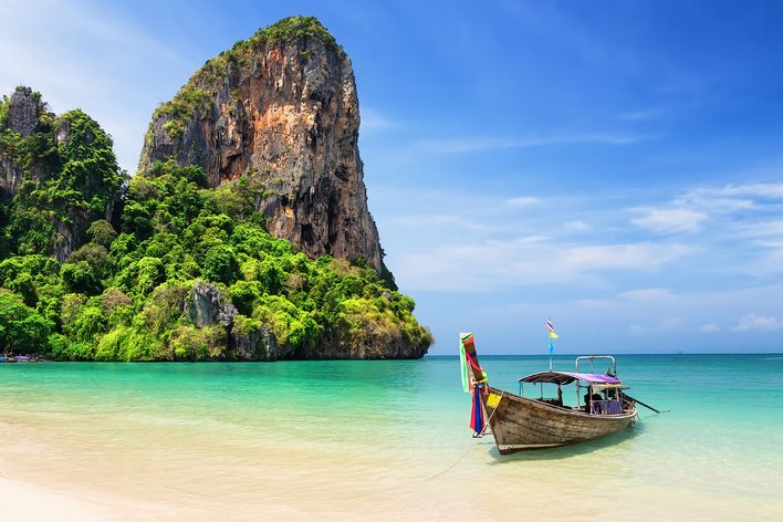 Boot am Strand in Phuket