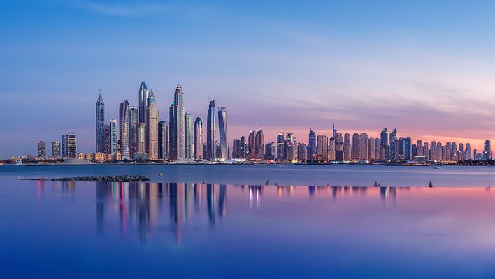 Blick auf die Skyline von Dubai