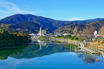Blick auf die Stadt Nelson in Neuseeland