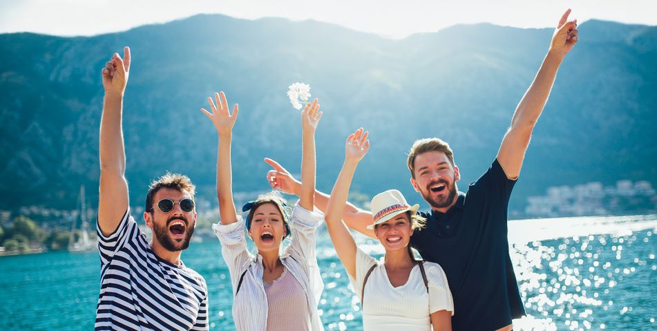 Menschen im Urlaub