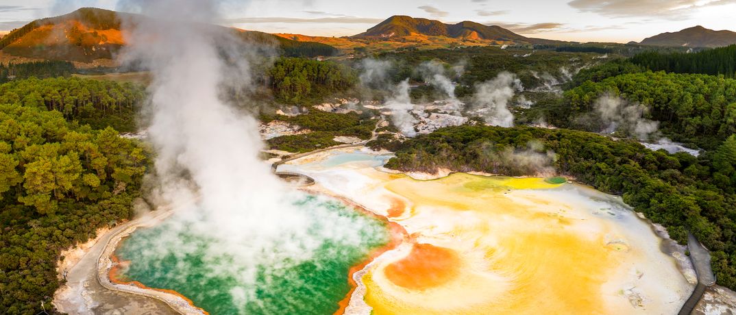 Heiße Quellen bei Rotorua in Neuseeland