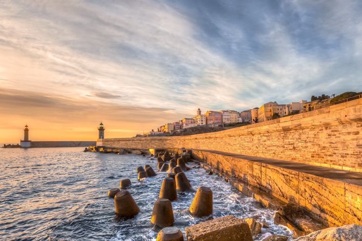 Sonnenuntergang in Bastia