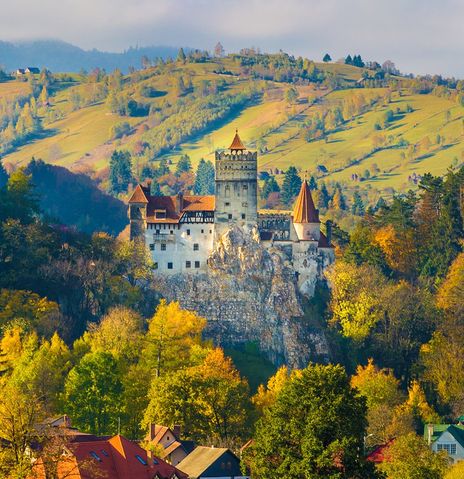 Blick auf Schloss in Rumänien