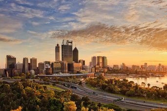 Blick auf Perth in Australien