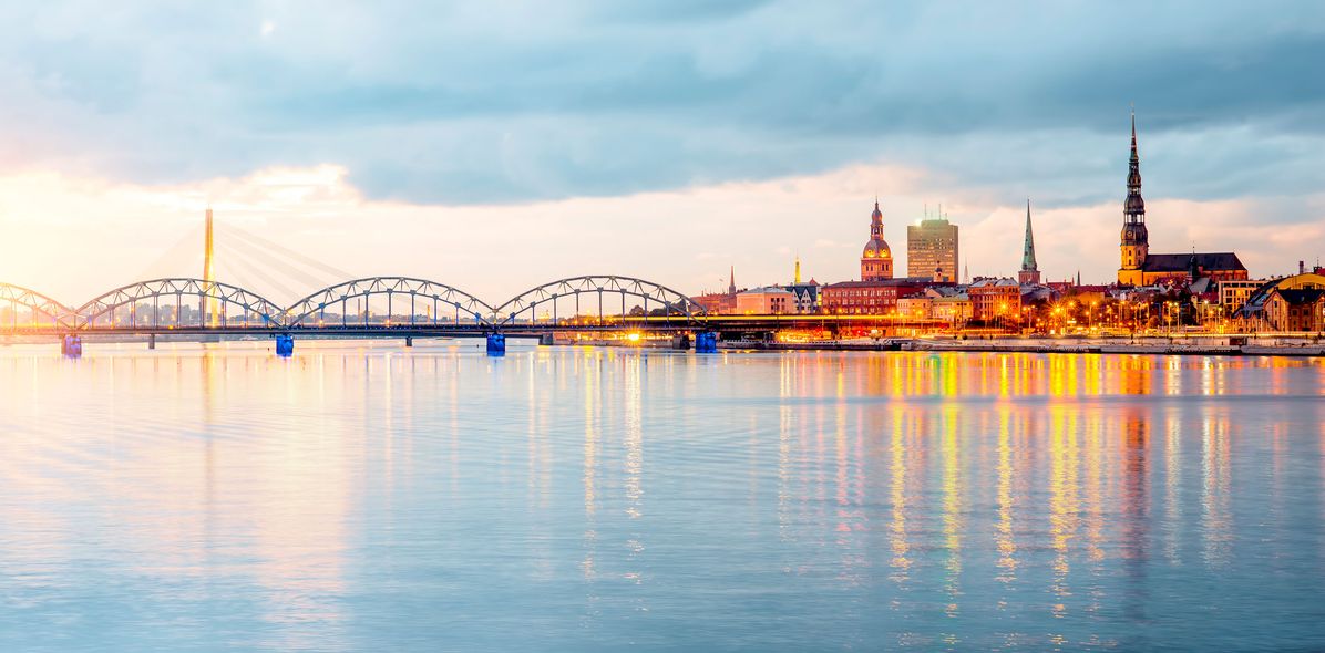 Blick auf die Stadt Riga