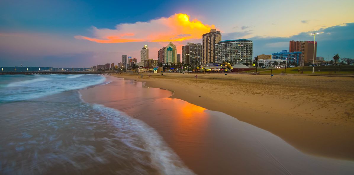 Strand von Durban in Südafrika