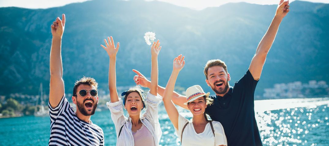 Gruppe auf Reisen