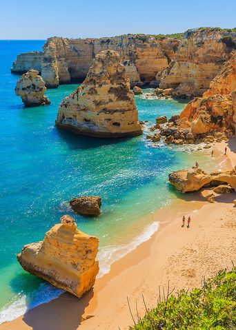 Algarve Klippen am Strand