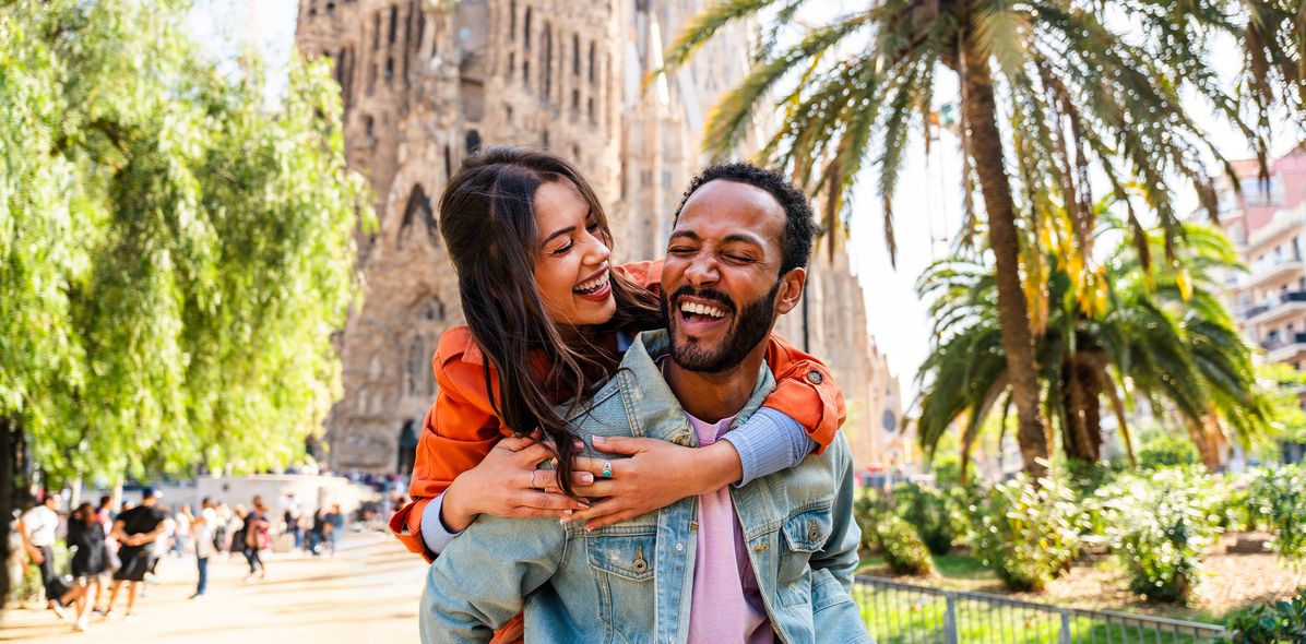 Paar in Barcelona