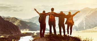 Reisegruppe beim Wandern