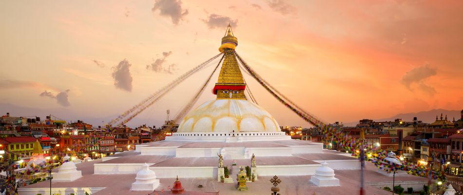 Die Stuba in Kathmandu in Nepal