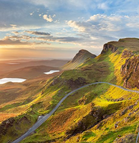 Straße in den Highlands