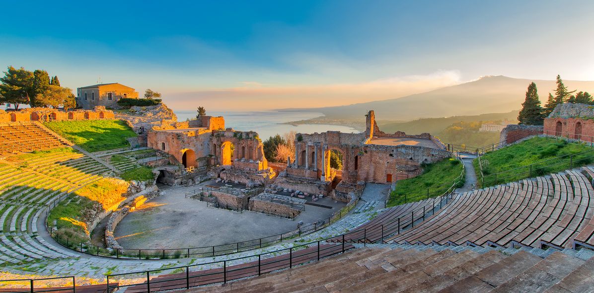 Blick auf Theater Sizilien